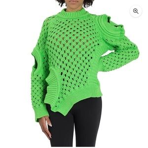 STELLA MCCARTNEY Ladies Green Fluo Oversized sweater / NWT